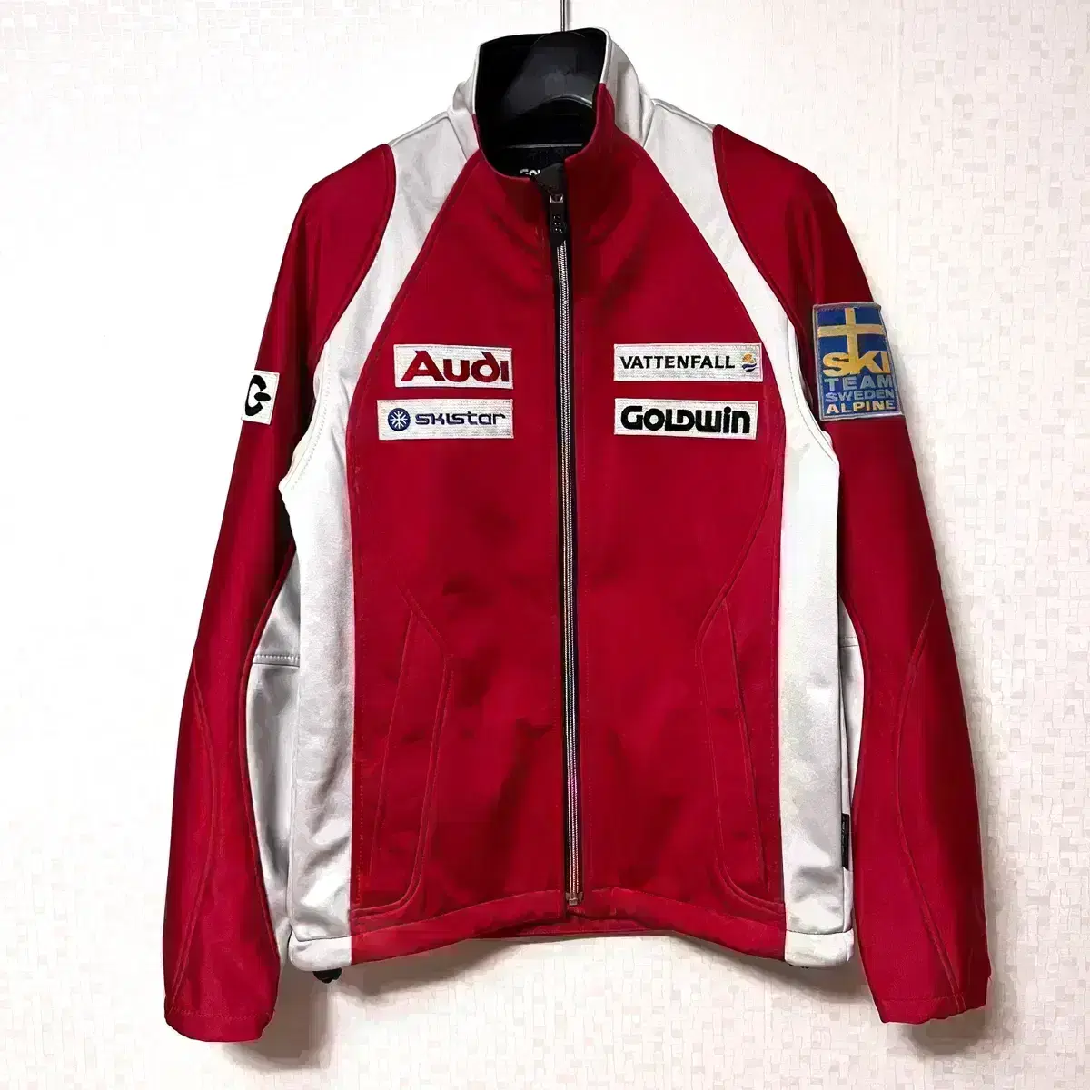 スキー GOLD WIN SWEDEN ALPINE TEAM JACKET Vintage Goldwin Sweden Alpine'95 Hooded Ski Jacket